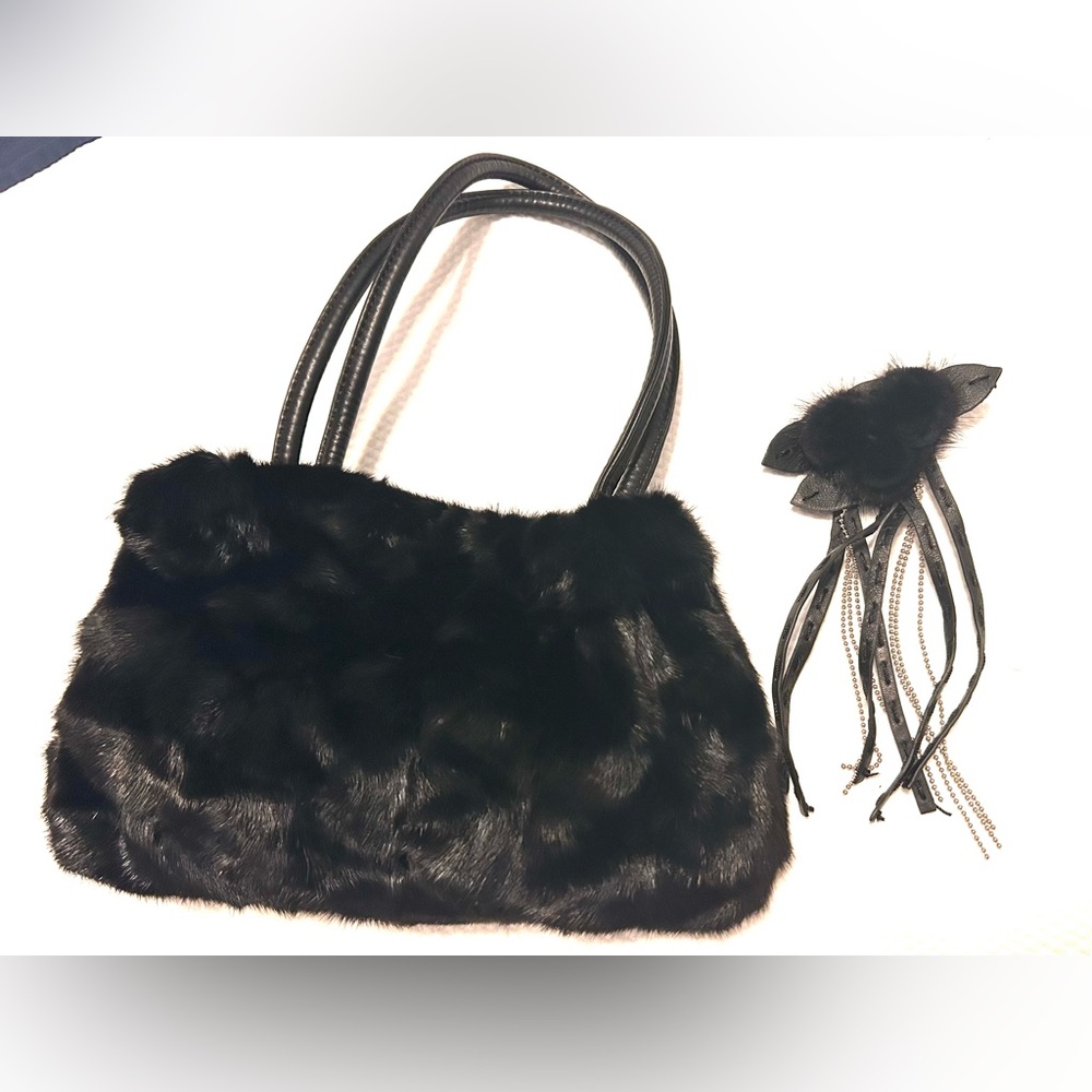 Elegant Black Zinman Fur Women's Bag - Picture 3 of 6